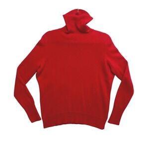 Alex Marie knit Sweater Womens Red 100% Cashmere Turtleneck